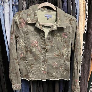 Democracy Floral Dark Green Women's Jacket XS